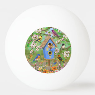 Songbirds Lily Garden Birdhouse Ping Pong Ball