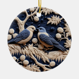 Songbirds on Branch Ornament