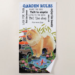 SONGMAO Chow- GARDEN RULES beach towel