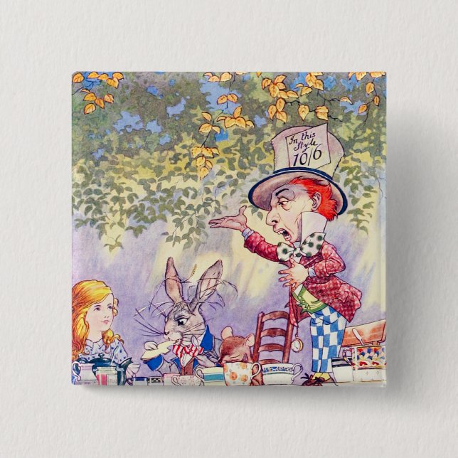 Songs From Alice: A Mad Tea Party 2 Inch Square Button (Front)