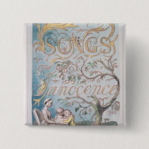 Songs of Innocence; Title Page, 1789 2 Inch Square Button