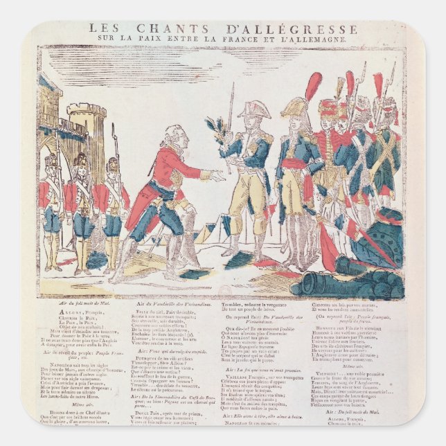 Songs of Rejoicing for the Peace Square Sticker (Front)