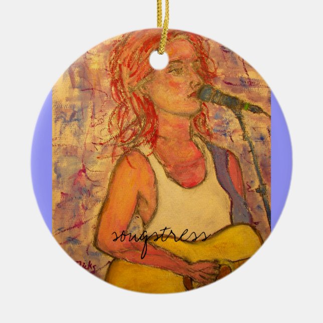 songstress design ceramic ornament (Front)