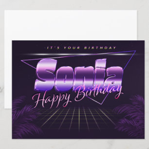 Sonia Name First name pura retro card Birthday
