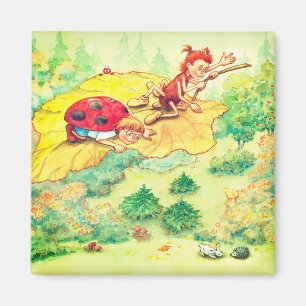 Sonia the Spider and Kai the Ladybug in October Magnet
