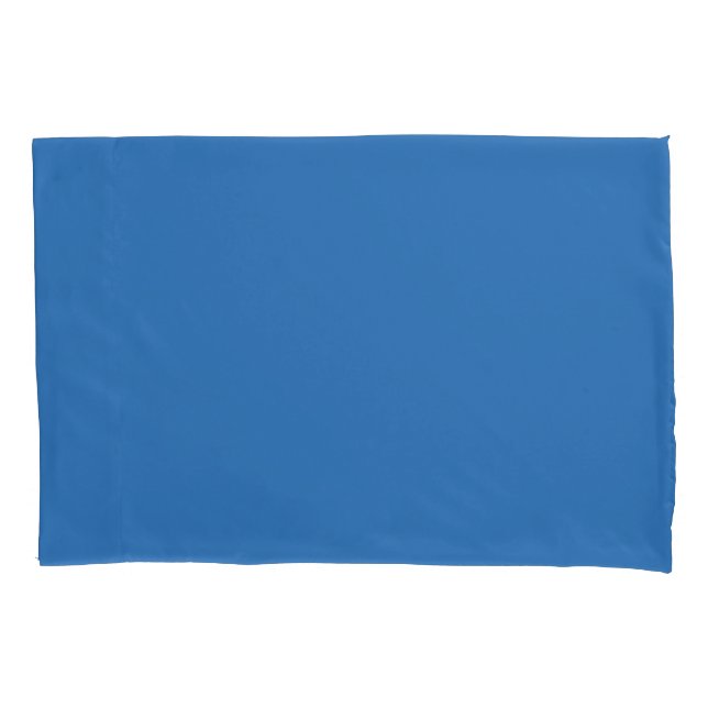 Sonic Blue Solid Colour Print, Jewel Tone Colours Pillowcase (Front)