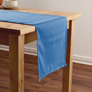 Sonic Blue Solid Colour Print, Jewel Tone Colours Short Table Runner