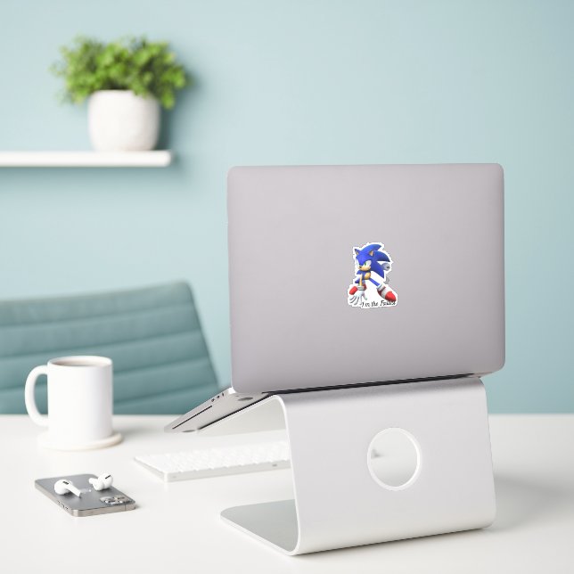 sonic bumper stickers (Laptop On Desk)