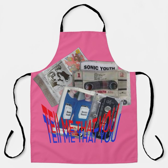 SONIC YOUTH CASSETTE TAPE cool art Apron (Front)