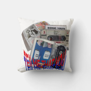 SONIC YOUTH CASSETTE TAPE cool art Throw Pillow