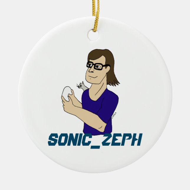 Sonic_Zeph    Ceramic Ornament (Front)
