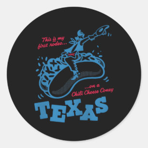 Sonics Drives In Swags Texases States For Classic Round Sticker
