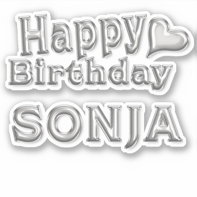 Sonja Happy Birthday Autocollants (Devant)