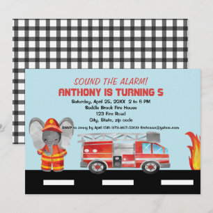 Sonne L'Alarme ! Invitation d'anniversaire du pomp