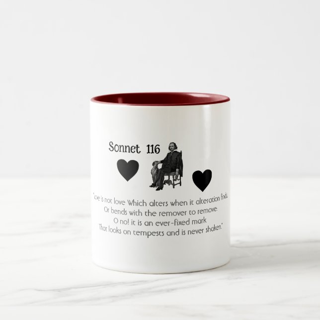 Sonnet 116 Consistency Love | Two-Tone Coffee Mug (Center)