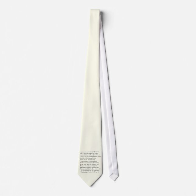 Sonnet # 11 by William Shakespeare Tie (Front)