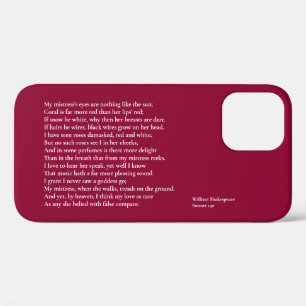 Sonnet 130 My mistress' eyes are nothing like the  iPhone 12 Case