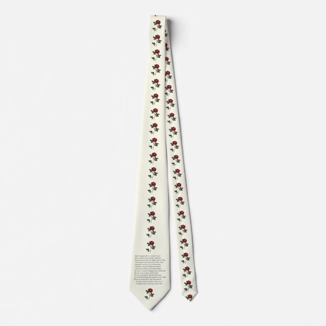 Sonnet # 18 by William Shakespeare Tie (Front)
