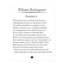 Sonnet 2 by William Shakespeare