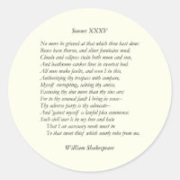 Sonnet # 35 by William Shakespeare