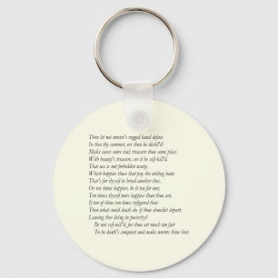 Sonnet # 6 by William Shakespeare Keychain