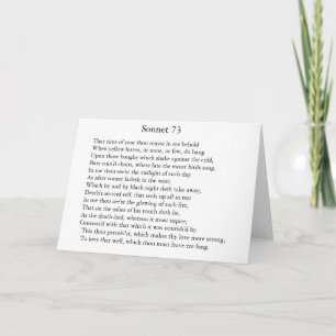 Sonnet 73 - Greeting Card