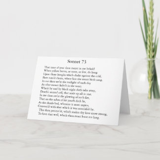 Sonnet 73 - Greeting Card