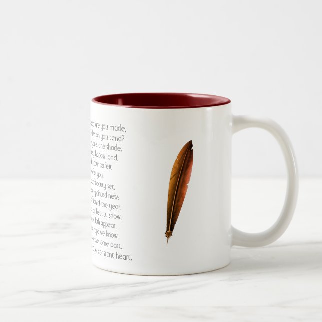 Sonnet Shakespeare 53 | Two-Tone Coffee Mug (Right)