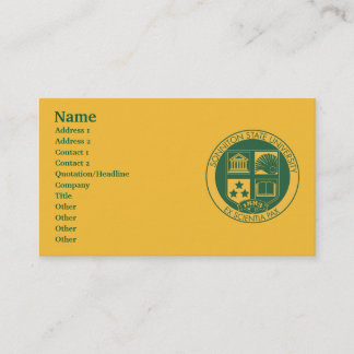 Sonniton State University Seal - Colour Business Card