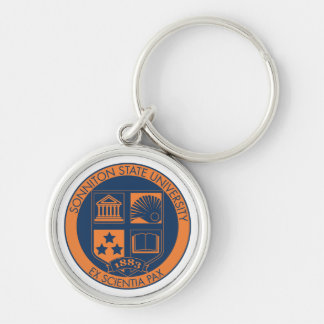 Sonniton State University Seal - Navy/Orange Keychain