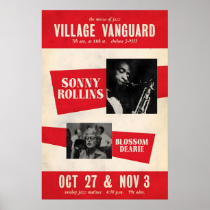 Sonny Rollins jazz poster - A Night at the Village