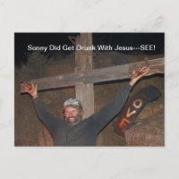 Sonny s'est saoulé avec la carte postale de Jésus