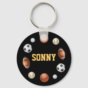 Sonny World of Sports Key Chain - Black