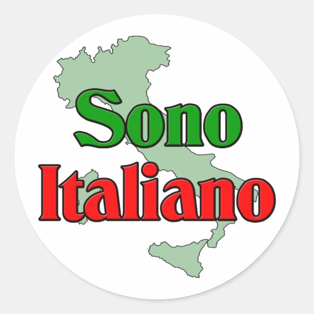 Sono Italiano Classic Round Sticker (Front)