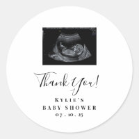 Sonogram Baby Shower Stickers