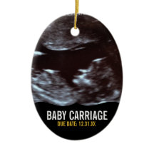 Sonogram Ornament - Love Marriage Baby Carriage