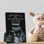 Sonogram Photo Black and White Best Daddy to Be Plaque<br><div class="desc">Sonogram photo plaque for the best daddy to be on Father's Day (or any other occasion!). The photo template is set up for you to add you own ultrasound picture and you can also edit all of the wording. The design has a black and white colour palette and is lettered...</div>