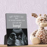 Sonogram Photo Grey and White Best Mommy to Be Plaque<br><div class="desc">Sonogram photo plaque for the best mommy to be on Mother's Day (or any other occasion!). The photo template is set up for you to add you own ultrasound picture and you can also edit all of the wording. The design has a grey and white colour palette and is lettered...</div>