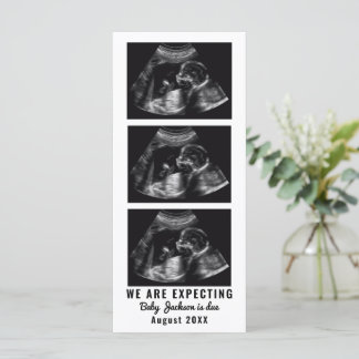 Sonogram Photo Strip Pregnancy Announcement Card