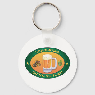 Sonograms Drinking Team Keychain