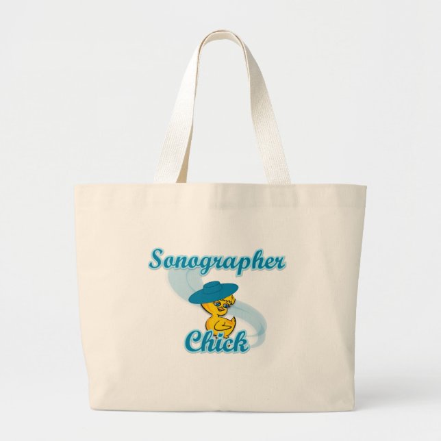Sonographer Chick #3 Large Tote Bag (Front)