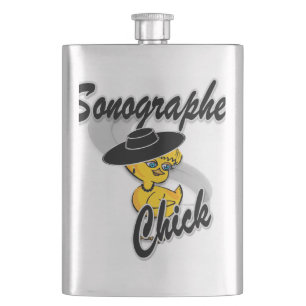Sonographer Chick #4 Hip Flask