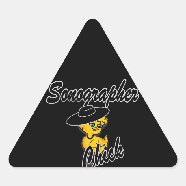 Sonographer Chick #4 Triangle Sticker (Front)