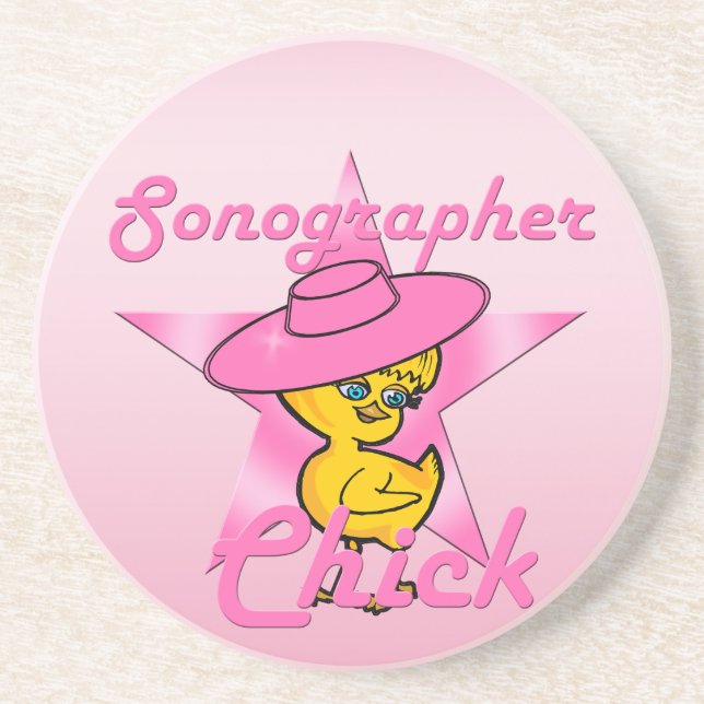 Sonographer Chick #8 Coaster (Front)