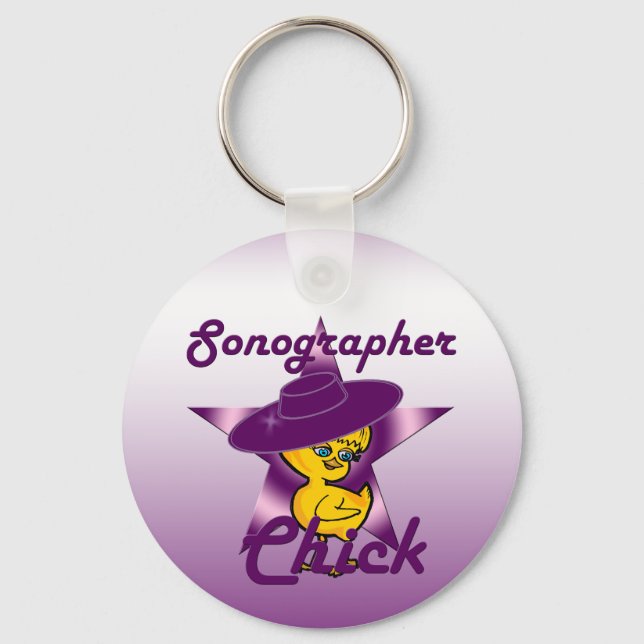 Sonographer Chick #9 Keychain (Front)