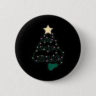Sonographer Christmas Tree Ultrasound Mfm Sonograp 2 Inch Round Button