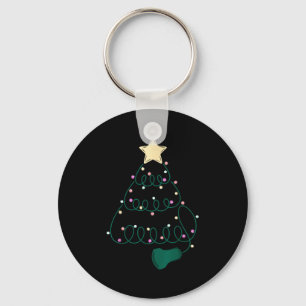 Sonographer Christmas Tree Ultrasound Mfm Sonograp Keychain