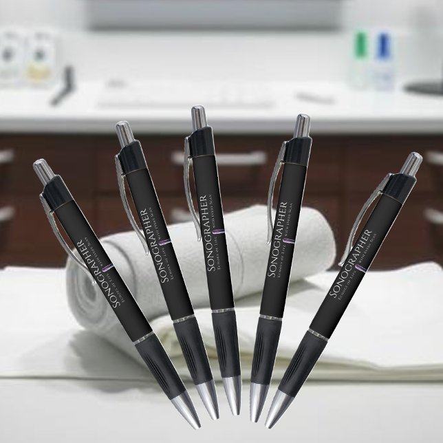 Sonographer-Colourful Ultrasound Waves Pen (Sonographer-Colorful Ultrasound Waves Pen)