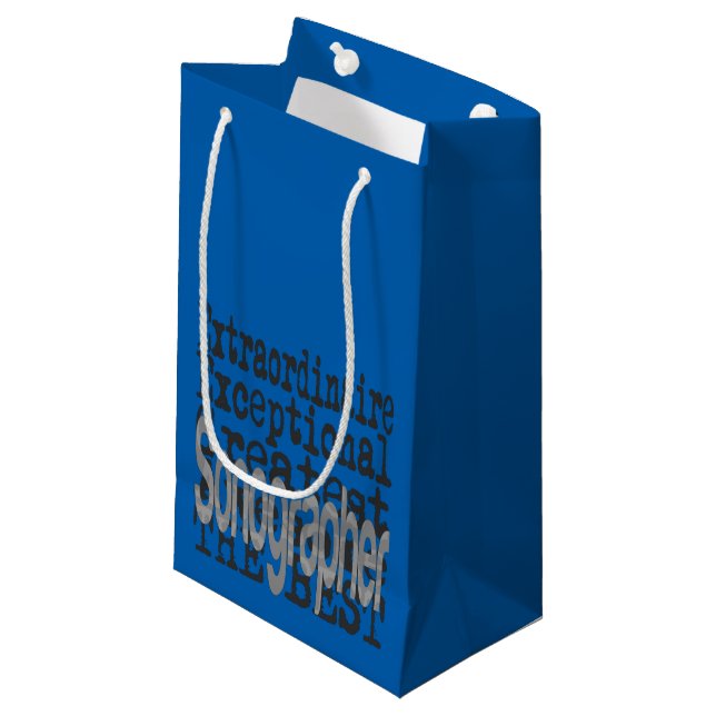 Sonographer Extraordinaire Small Gift Bag (Front Angled)