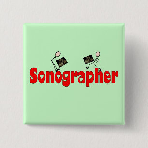 Sonographer Gifts 2 Inch Square Button